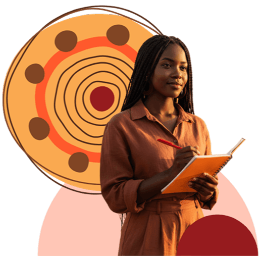 Foto Territorios Clinicos Mulher Negra Escrevendo Em Um Caderno